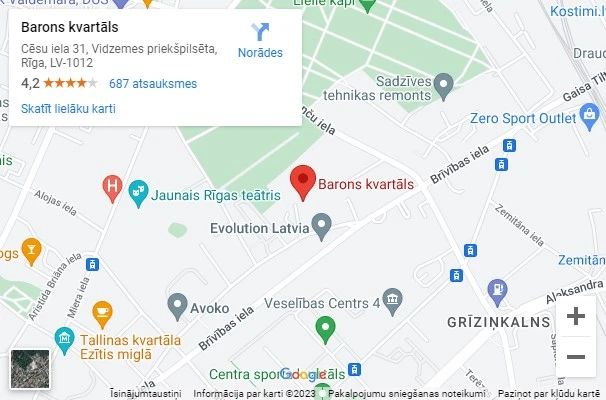 Karte: Cēsu iela 31 k-3, 4. ieeja, Barons Kvartāls, Rīga